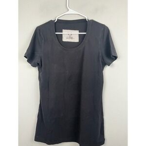 Lululemon Yoga Love Black Scoop Neck Tee Women's Size XS – Soft Cotton Blend Top
